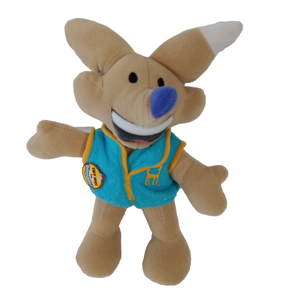 Salt Lake 2002 Winter Olympics Copper Coyote Mascot Plush Bendable Figure Toy